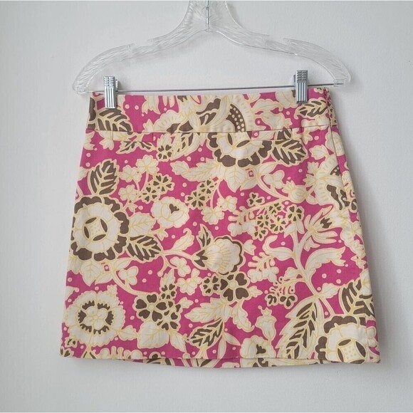J. CREW Floral Mini Skirt Multicolor Size 0 - Picture 1 of 5